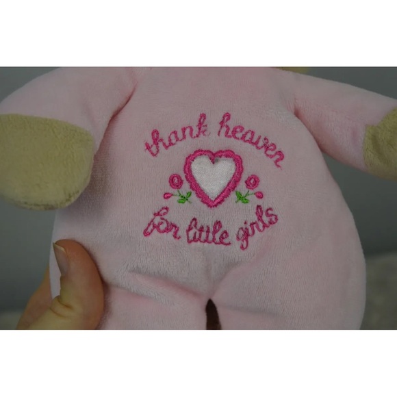 Carter's Teddy Bear Plush Stuffed Animal Pink Thank Heaven for Little Girls Tan - Picture 2 of 7
